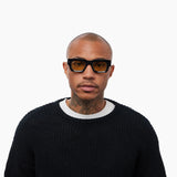 ARES | BLACK ACETATE - YELLOW LENS - SILVER HARDWARE