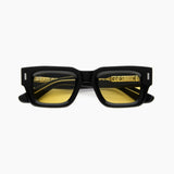 ARES | BLACK ACETATE - YELLOW LENS - SILVER HARDWARE