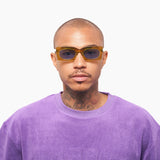 EDRA | YELLOW ACETATE - AZURE LENS - SILVER HARDWARE