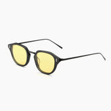 THEORY | BLACK ACETATE - YELLOW LENS -SILVER HARDWARE